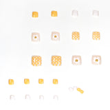 Unhas de verão frescas, xadrez amarelo, arte de unhas, acabamento em unhas postiças, remendo de unha, peça removível｜365nails