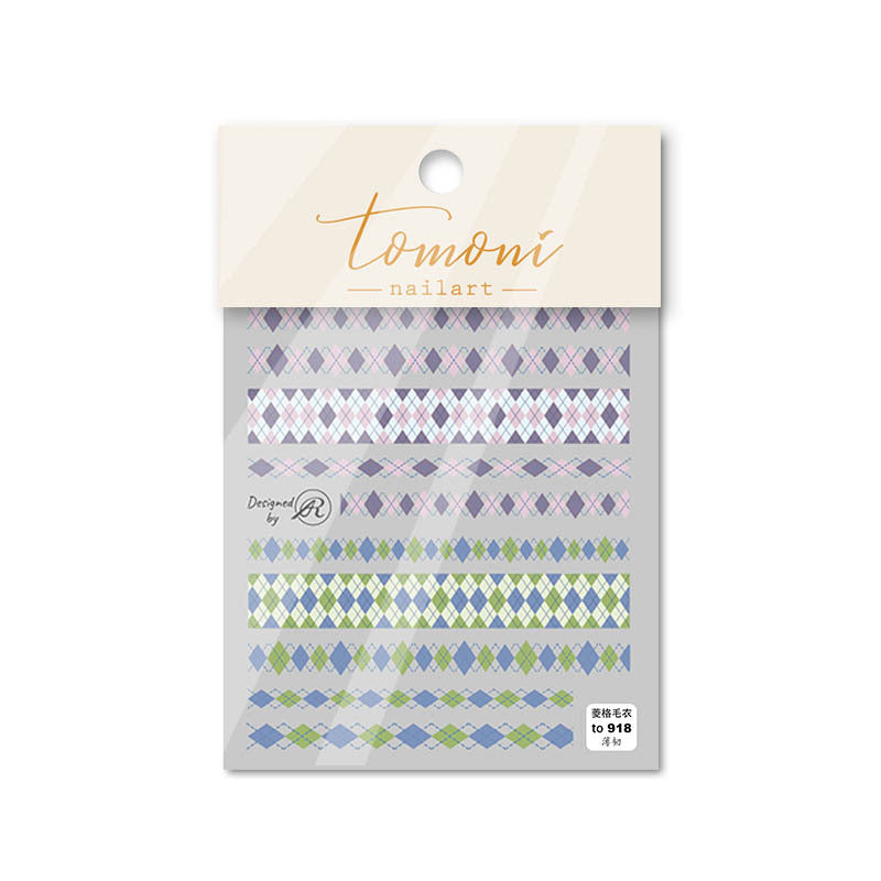Argyle Sweater – Preppy Nail Art Accent Set