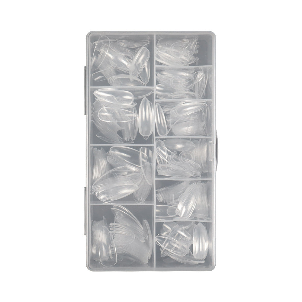 Nail Tips Nail piece full size XL 500 pieces boxed natural light and transparent full sticker almond nail patch fake nail patch manicure