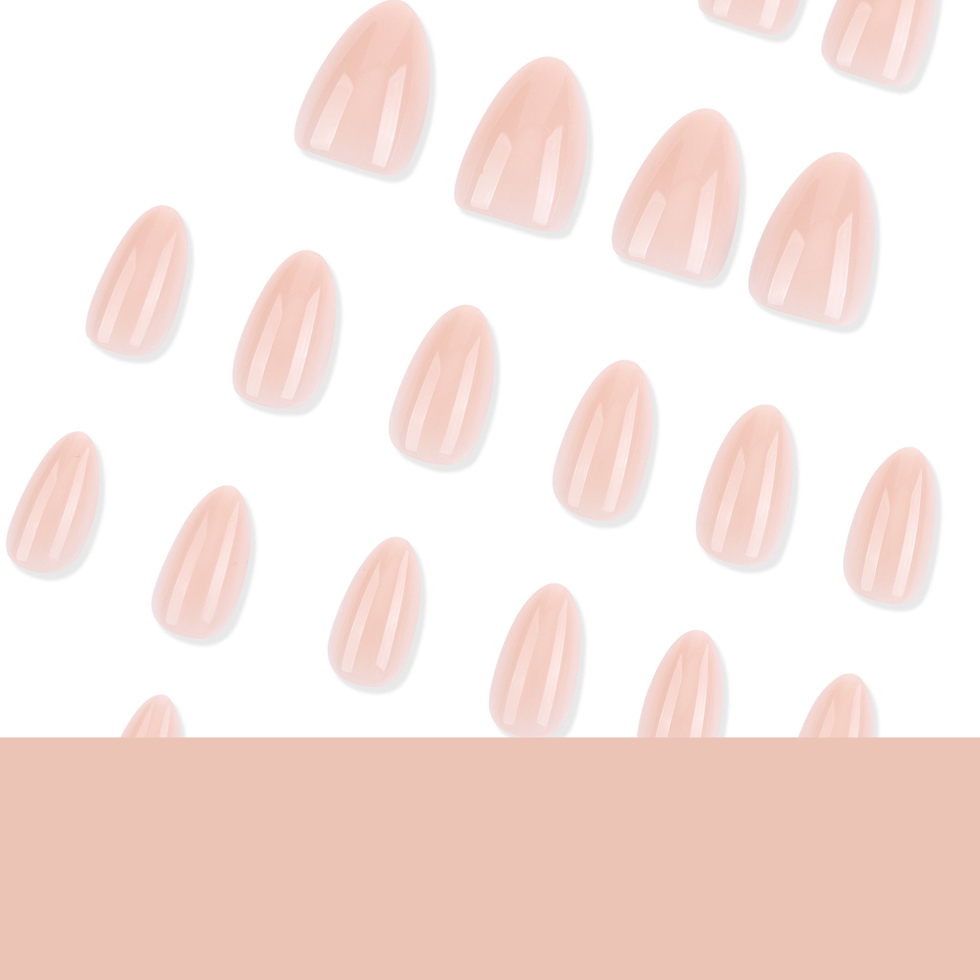 365nails: "Glossy Nude Almond" – Natural Press-on Nails