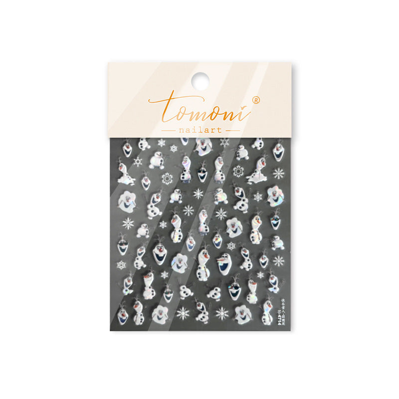 365nails: "Holographic Olaf Snowman" – nail art stickers