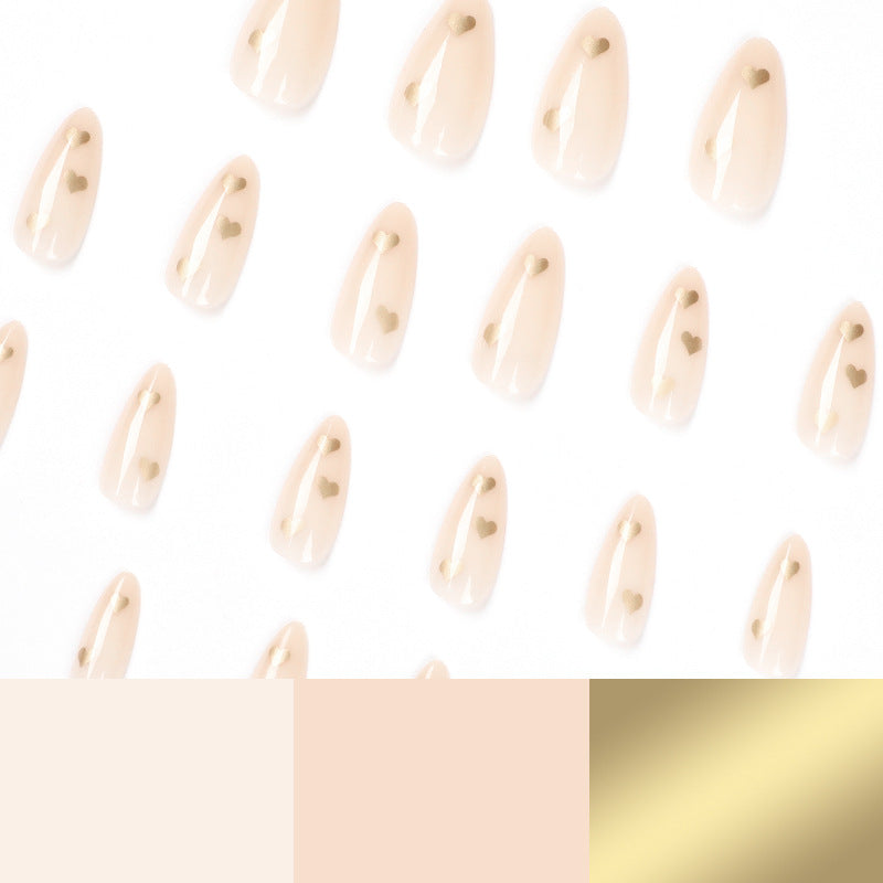 簡約法式裸色愛心可拆卸甲片｜365nails