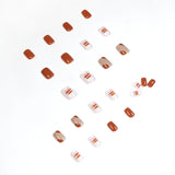 Uñas postizas con grafiti de color avellana, parche para uñas, uñas postizas, uñas postizas, producto terminado, pieza de uña extraíble, venta de fábrica | 365nails