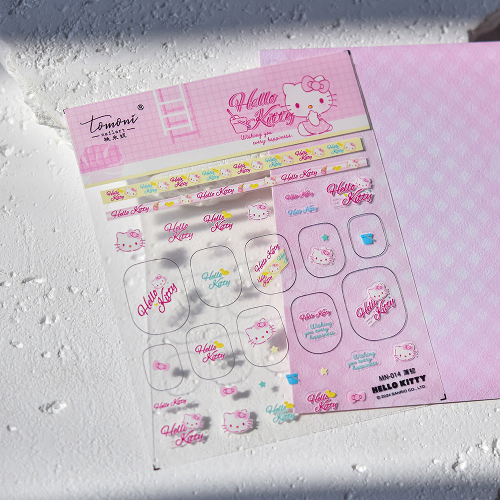365nails: "Hello Kitty Pink" – nail art stickers