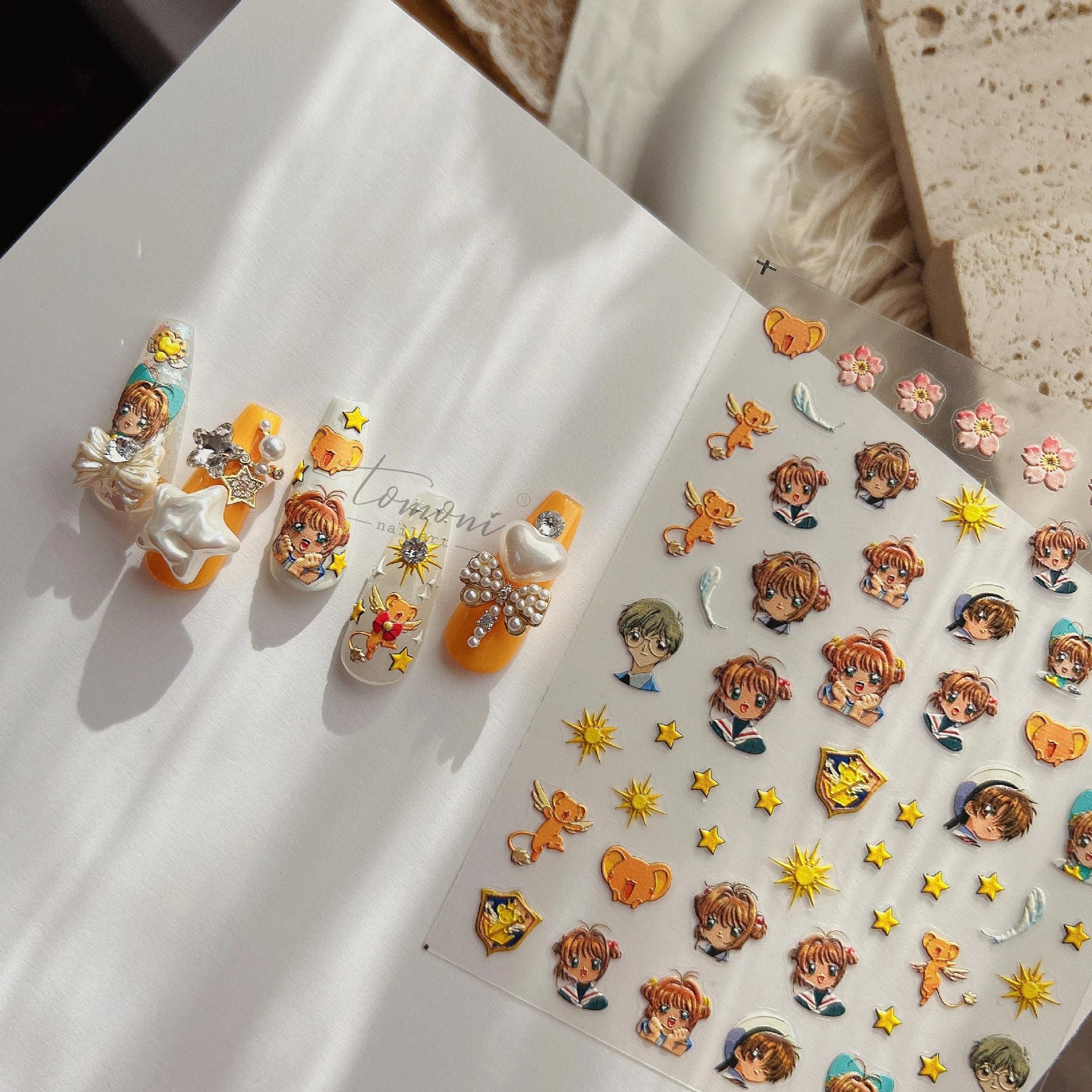 365nails: 카드캡터 사쿠라 캐릭터 컬렉션 네일 아트 스티커