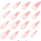 long pointed Press onable nail pads finished wholesale solid color pink simple manicure fake nail pads｜365nails