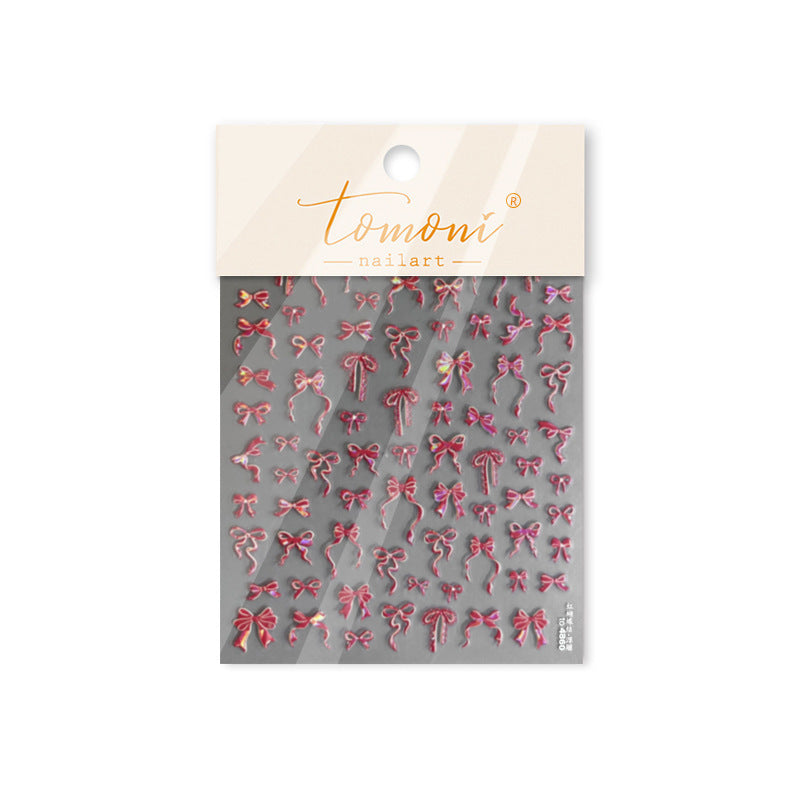 365nails: "Holographic Red Bow" – Nail Art Stickers