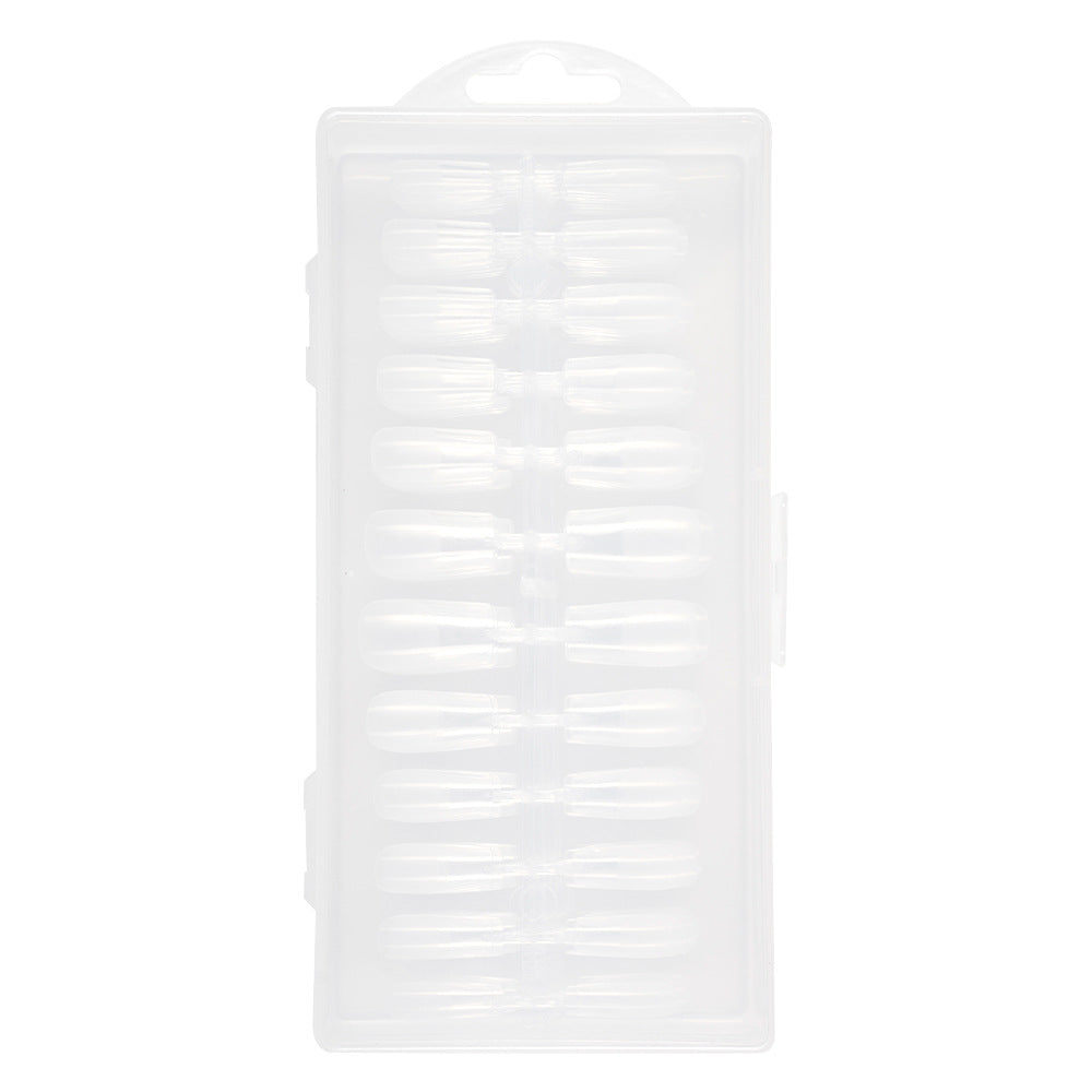 Nail Tips Explosive press on nails pads, transparent semi-sand and seamless square free grinding 240 boxed patch nail pads