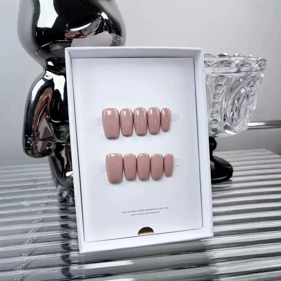 The Essential Solids | Short Medium Square | Handmade Press-on Nails