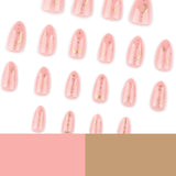 Star and Moon Simple Short Almond Shape press-on nails