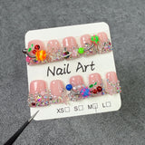Duck bill nail ice transparent flash personality niche sweet cool babes Handemade press on nails factory wholesale｜365nails