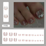 Olho de gato tridimensional, metal líquido tridimensional, atmosfera misteriosa, unhas dos pés acabadas, removíveis 24 peças ｜ 365 unhas