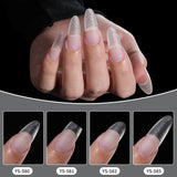 365nails: "No-File Matte Nail Tips with Guide Lines" – Short Square/Almond Nail Extensions