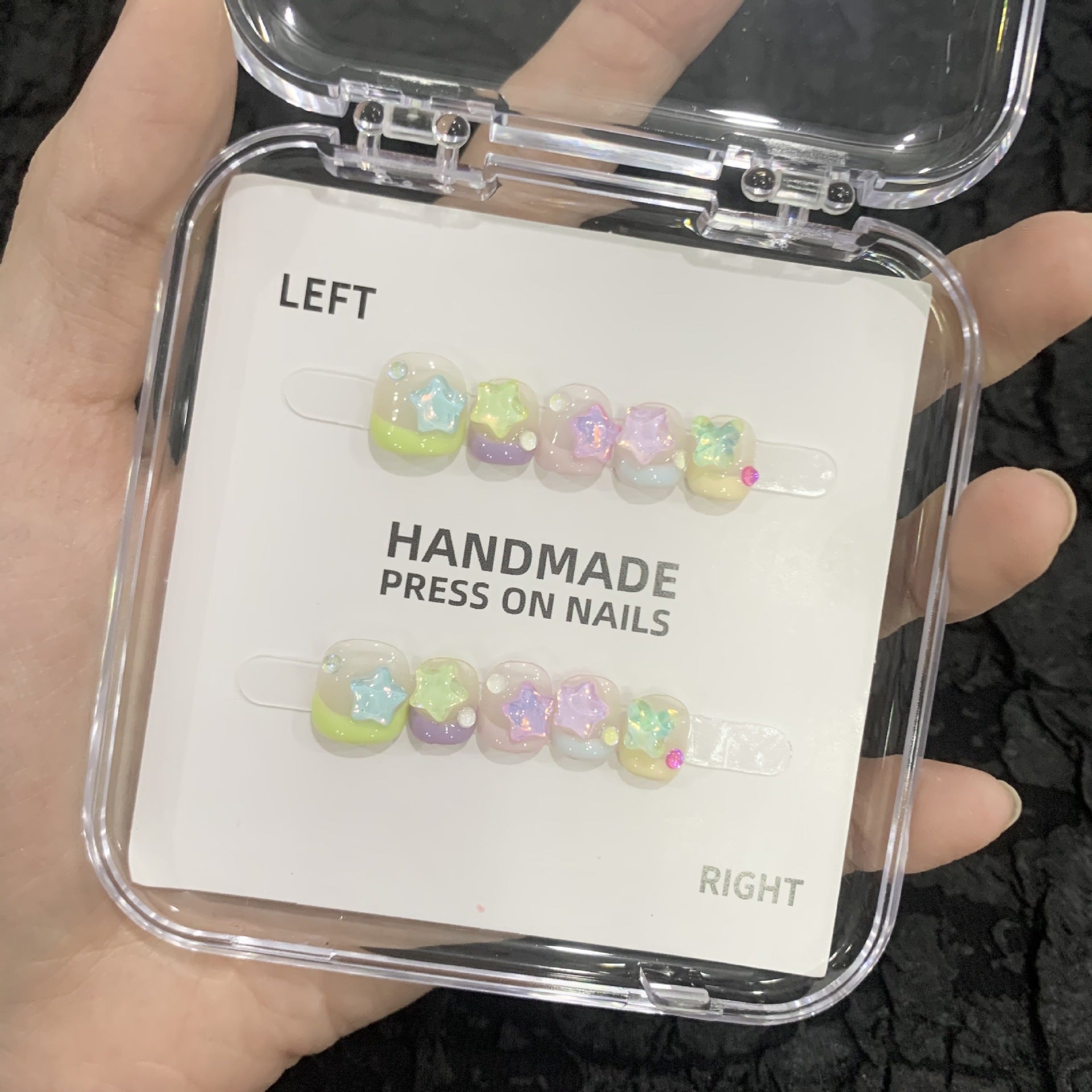 可愛迷你卡通兒童穿戴甲綜合盒