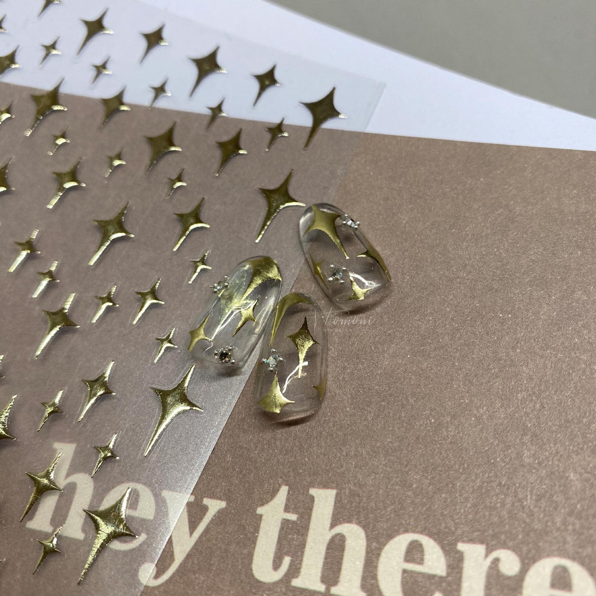 365nails: "metallic star & holographic rose mix" – Nail Art Stickers