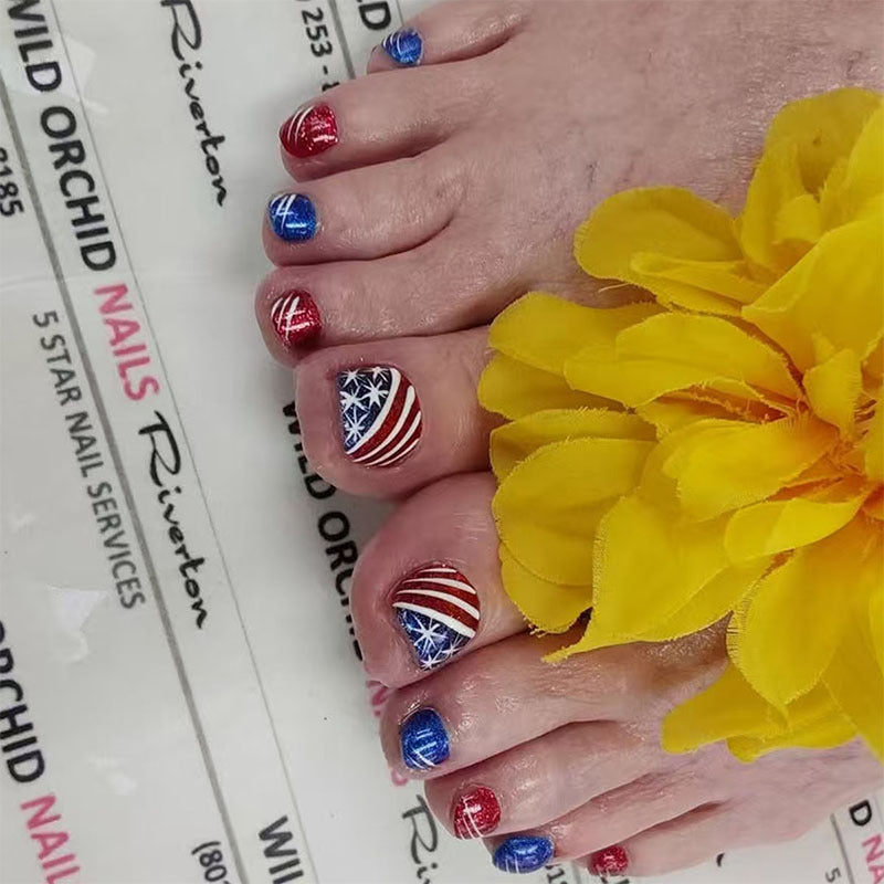 365nails: "Patriotic Stars"