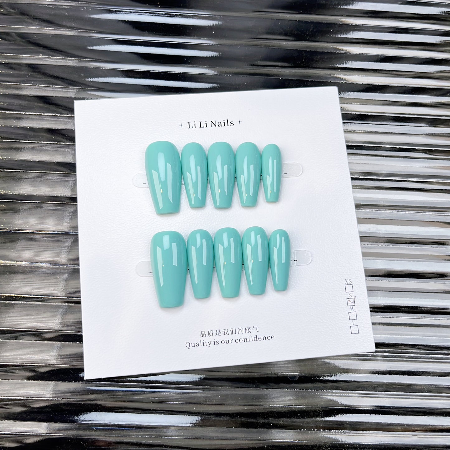 The Essential Solids | Long Coffin ｜Handmade Press-on Nails