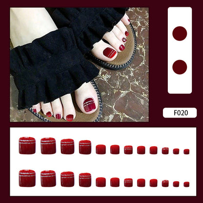 Unhas postiças com acabamento em unhas postiças Unhas postiças removíveis com acabamento em unhas postiças dos pés Unhas dos pés ｜365nails