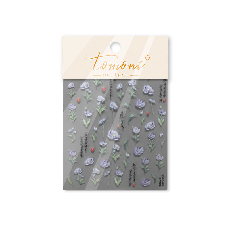 Ink Wash White Peony – Chinese Style Nail Art Set