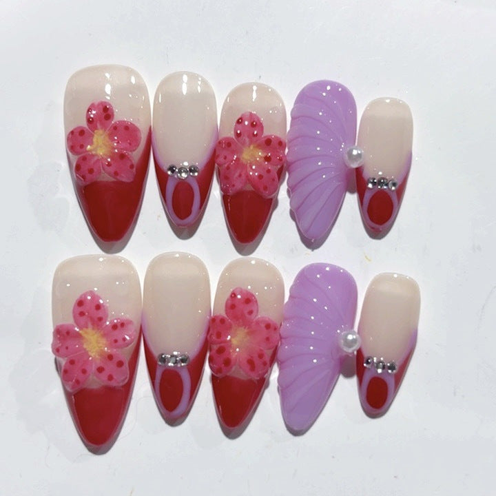 Sakura Dream: "Cherry Petal" – Almond Press-On Nails