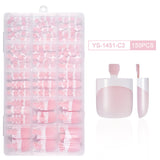 Nail Tips Press-on toenails French Short Foot Nail Nude Traceless Prefabricated Nail Art Detachable Finished Product Patch Fake Nail Film