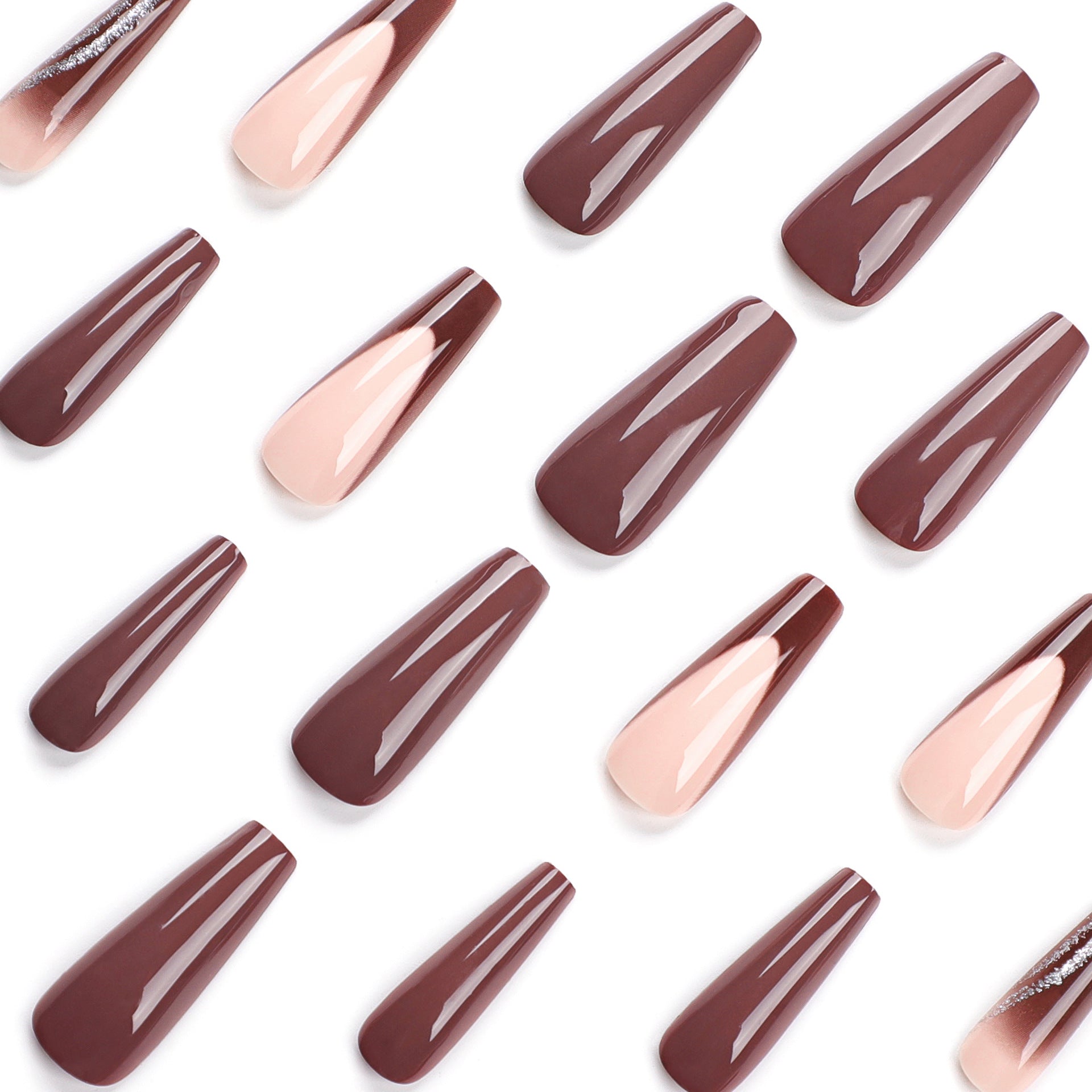 French  manicure tablets  long ballet  nail stickers Finished solid color  tablets｜365nails