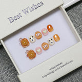 New handmade press-on nails cute cartoon fake nail flakes 3-12 years old