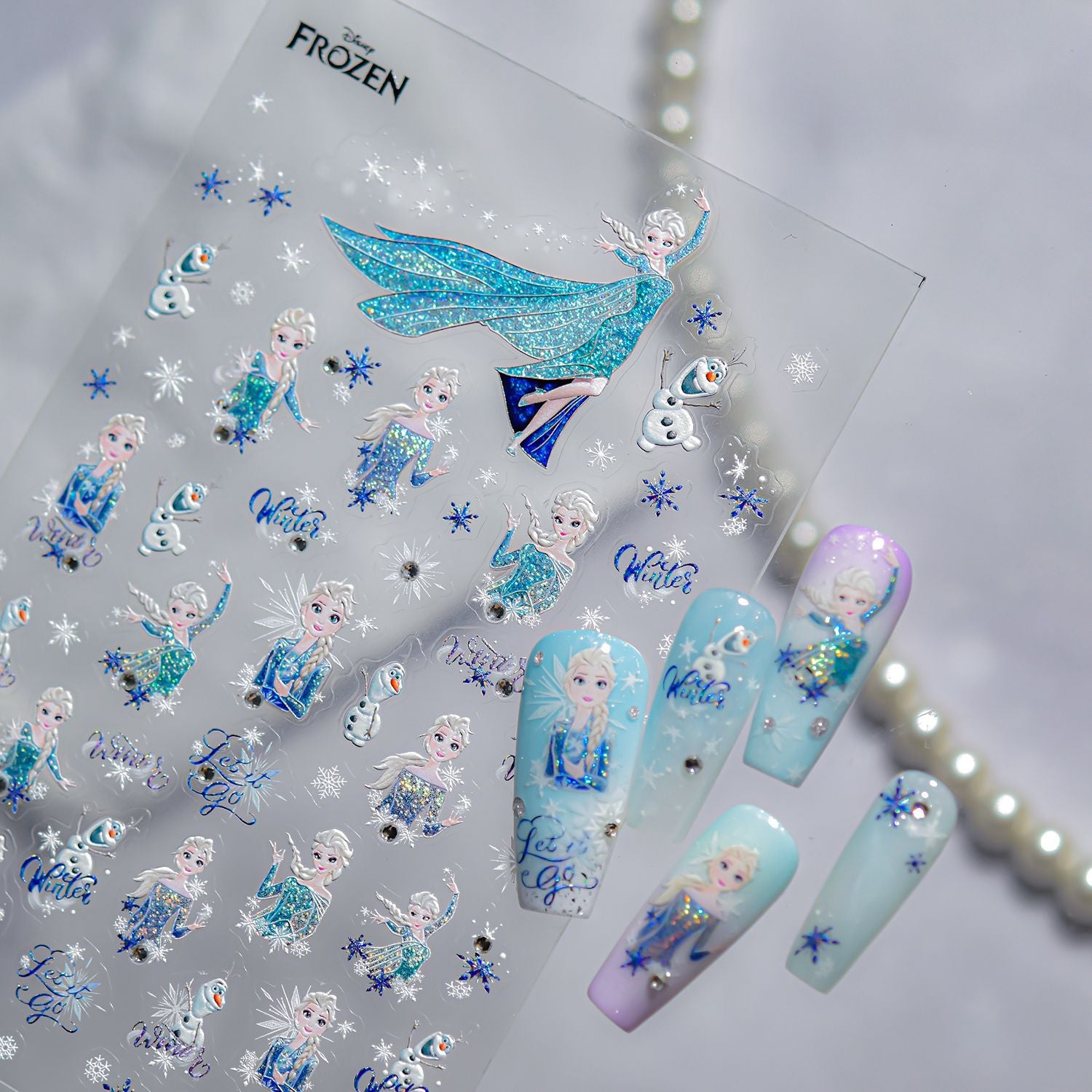 365nails: "frozen elsa & olaf" – Nail Art Stickers