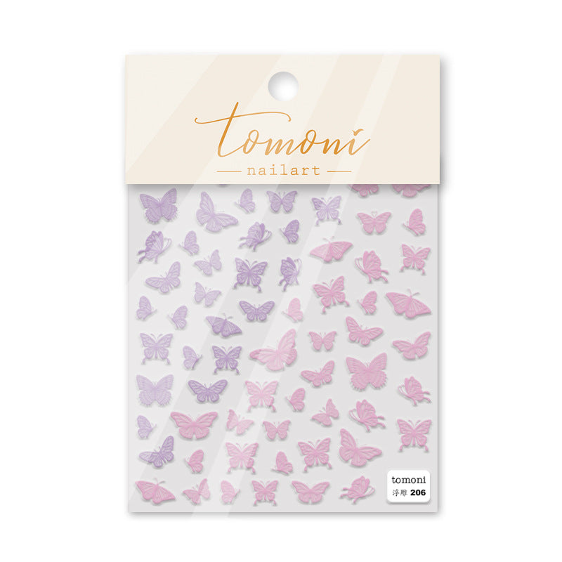 Blue & Pink Butterfly Flutter – Delicate Nail Art Set