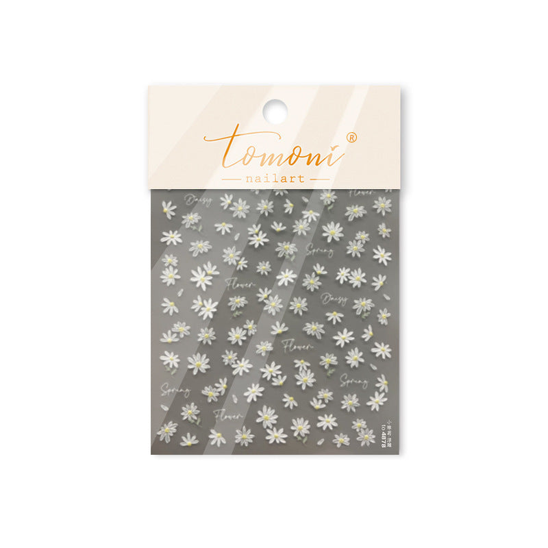 Daisy Spring Collection: "Fresh Daisy" – 3D Embossed Nail Sticker