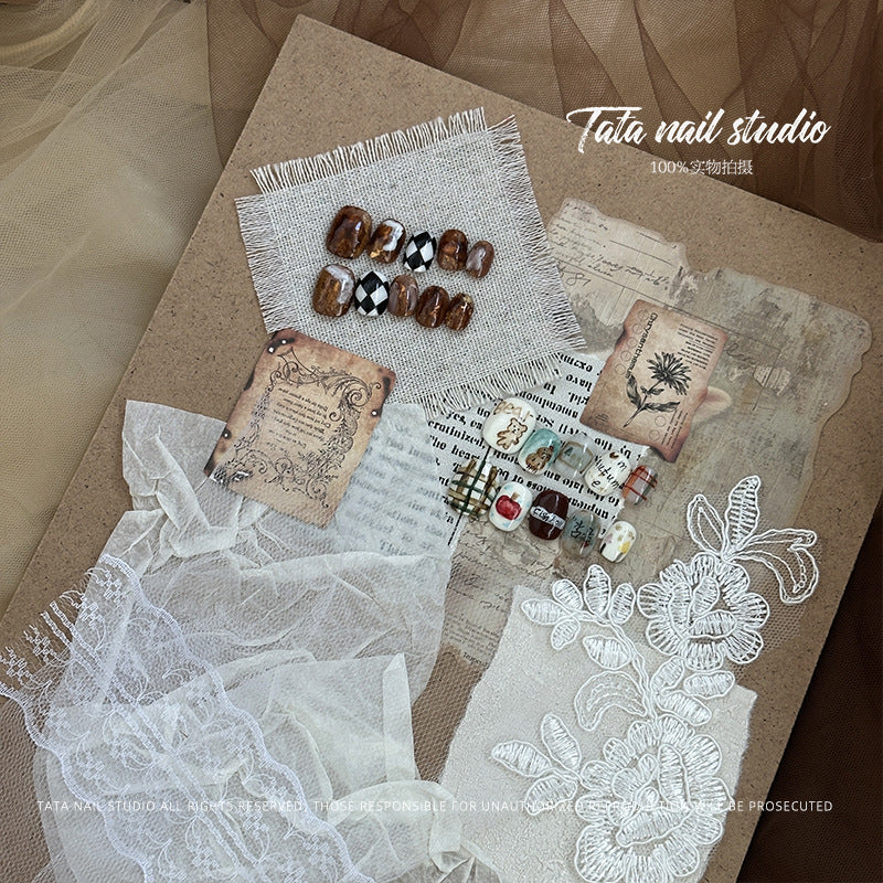 365nails: "Natural Vintage Nail Display Board Kit" – nail art photography props