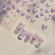 365nails: 홀로그램 청록 나비 – 네일 아트 스티커
