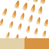 Uñas postizas Arte Simple Francés Uñas en Polvo Dorado Parche Uñas postizas avanzadas Uñas postizas Uñas removibles Parche｜365nails