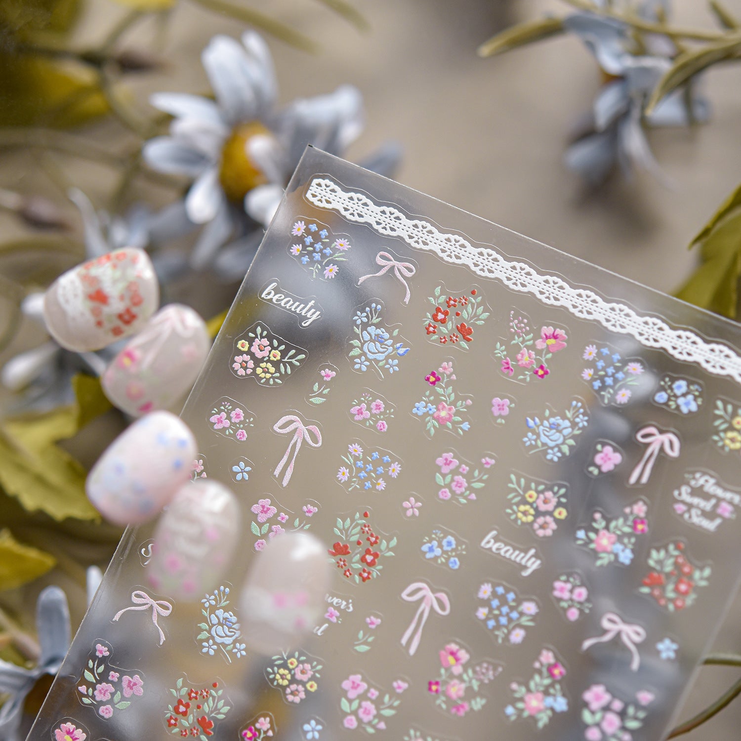 Chinese Orchid Collection: "Elegant Orchid" – 3D Embossed Nail Sticker