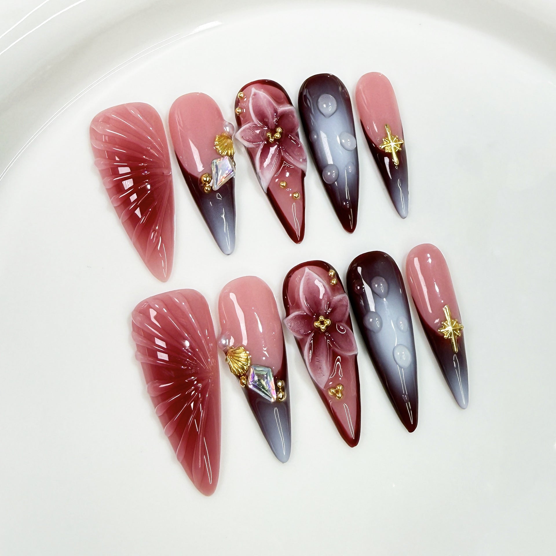 Twilight Orchid Series Press-On Nails