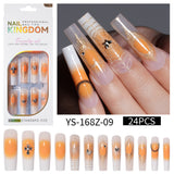Long press on nails, French versatile patch nail art removable prefabricated fake nail press on nails piece