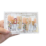 Vintage Baroque Angel Pearl Crystal Press On Nails