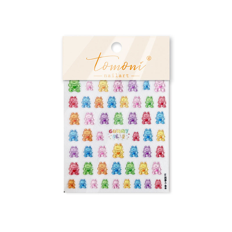 Sweet Candy: "Shell Shine" – 3D Embossed Nail Sticker