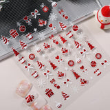Christmas Series Nail Sticker Flat Belt Adhesive Christmas Snowman Elk Nail Art Sticker Ornament DH