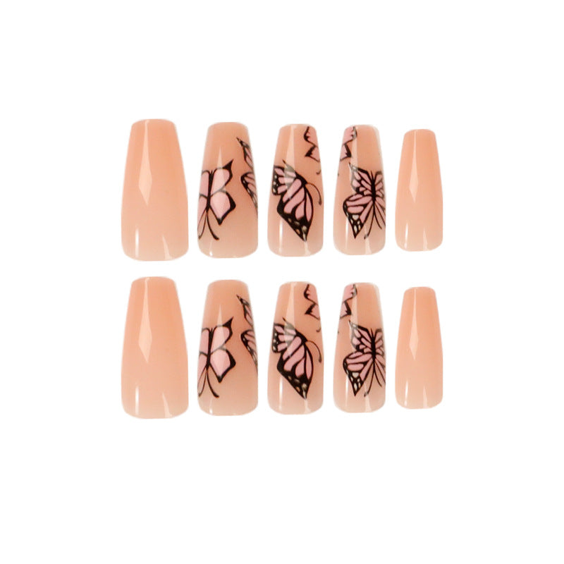 Press on nails finished nail  Butterfly nail naked powder whitening nail  false nail  direct supply｜365nails
