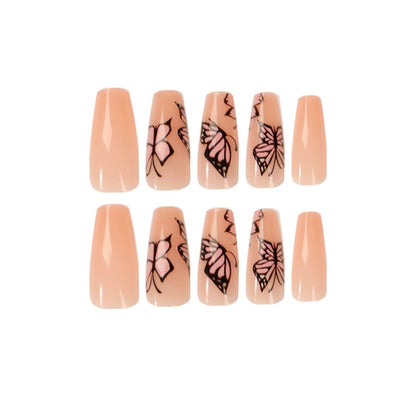 Press on nails finished nail  Butterfly nail naked powder whitening nail  false nail  direct supply｜365nails