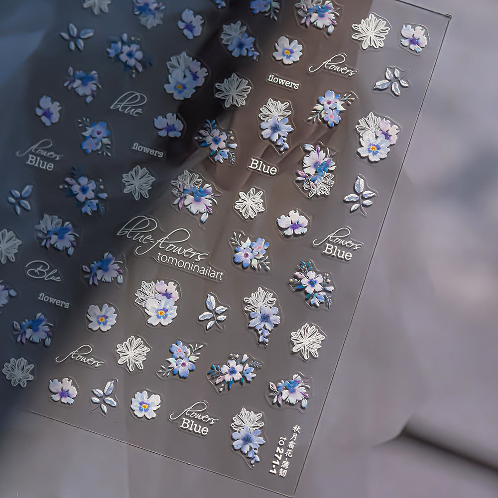 365nails: "Soft White Floral" – nail art stickers