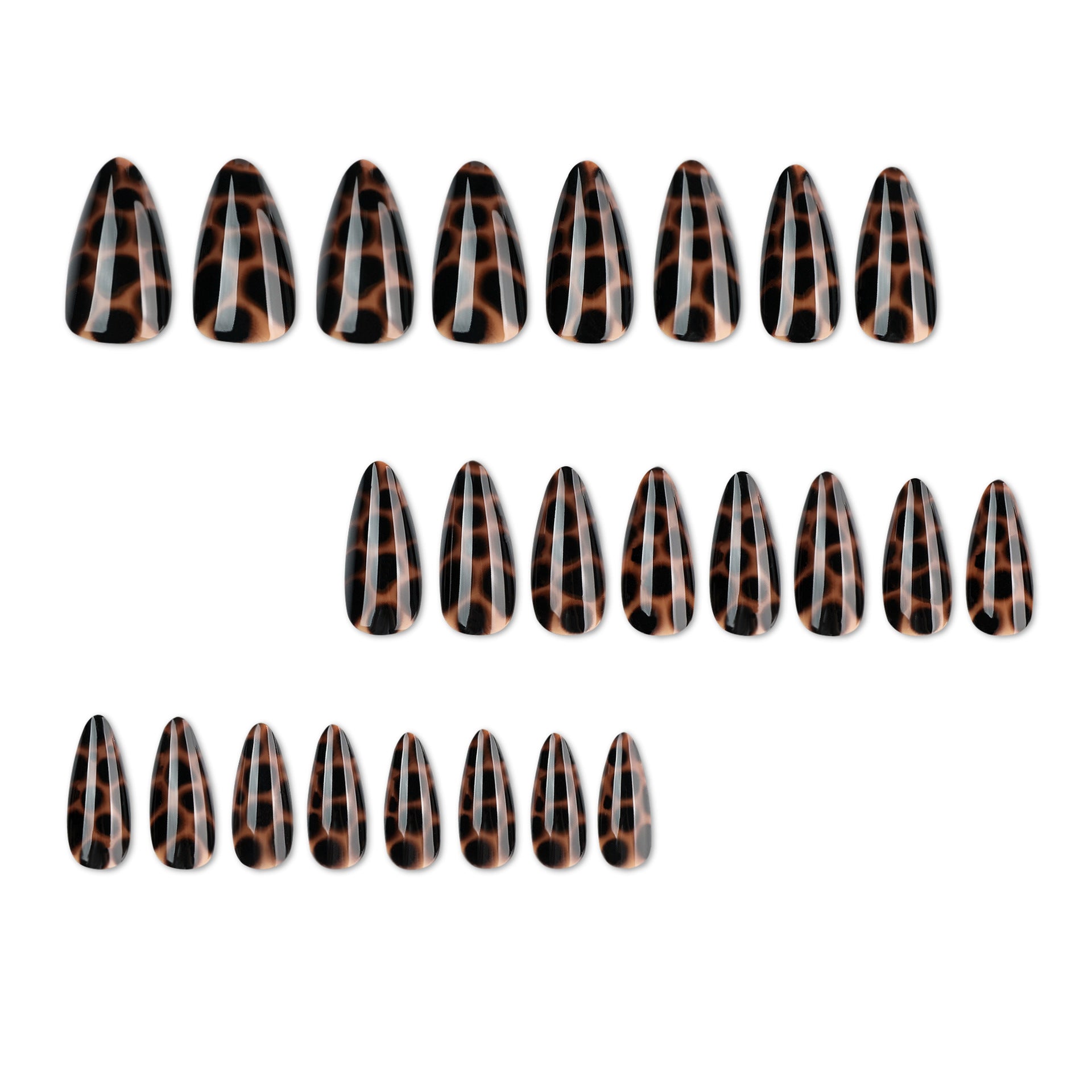 Lefan cross-border hot-selling leopard print tortoiseshell wearing nail nail piece European and American foreign trade almond nail wearing nail piece