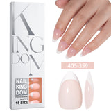 Hot-selling French-style armor, simple spray oil-shiny patch manicure removable trapezoidal nail piece 120 pieces in a box