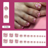 purpl small daisy bow Frnch   Prss-on tonails nail finishd product rmovabl 24 pics｜365nails