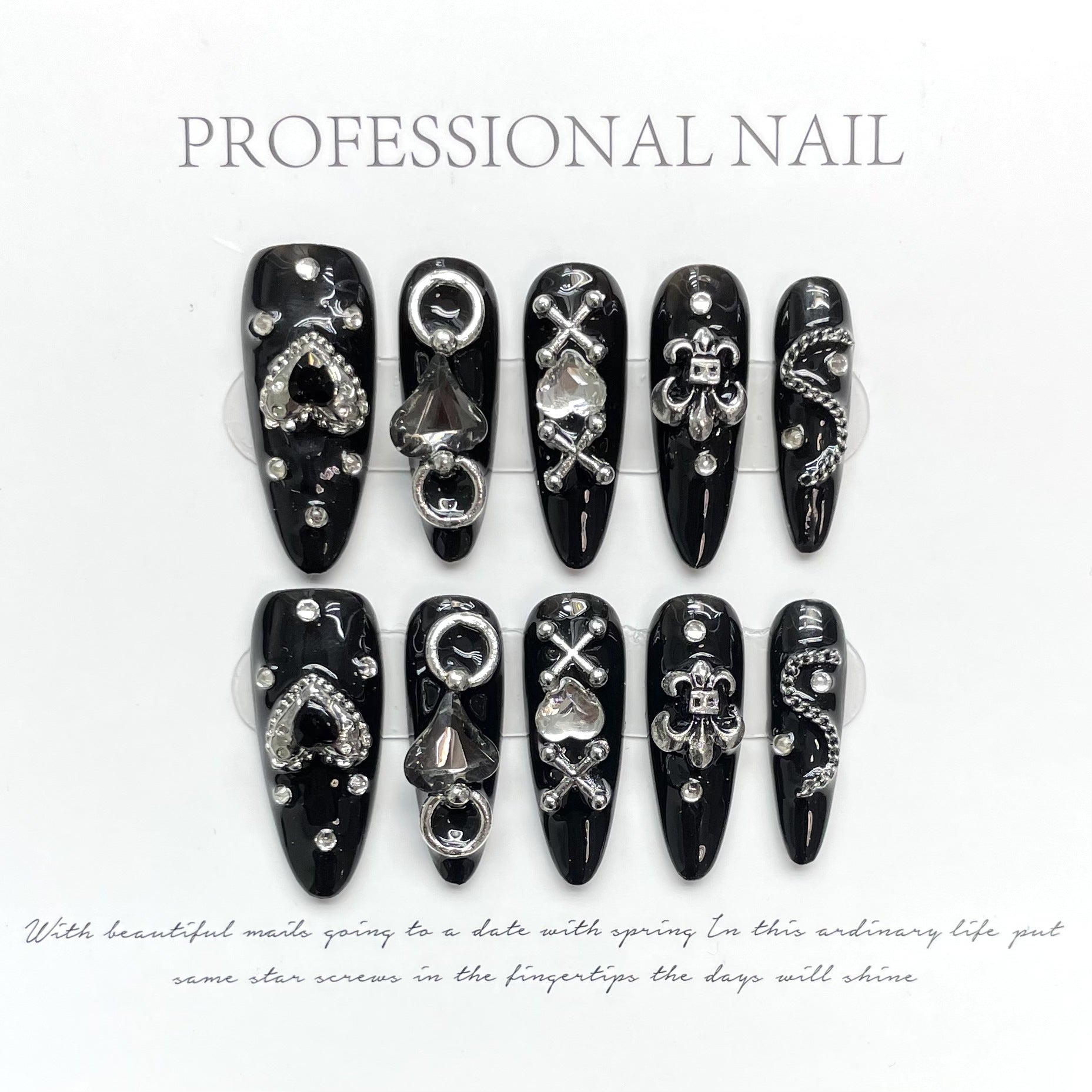 Tokyo Wear nails, Dark Mine, Dark Spice Girl Style Nail Art Handmade Finished Products | 365nails