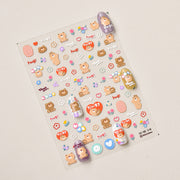 365nails: "Cute Bear and Friend" – nail art stickers