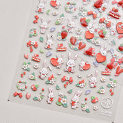 365nails: "Vintage Rabbit Garden" – nail art stickers