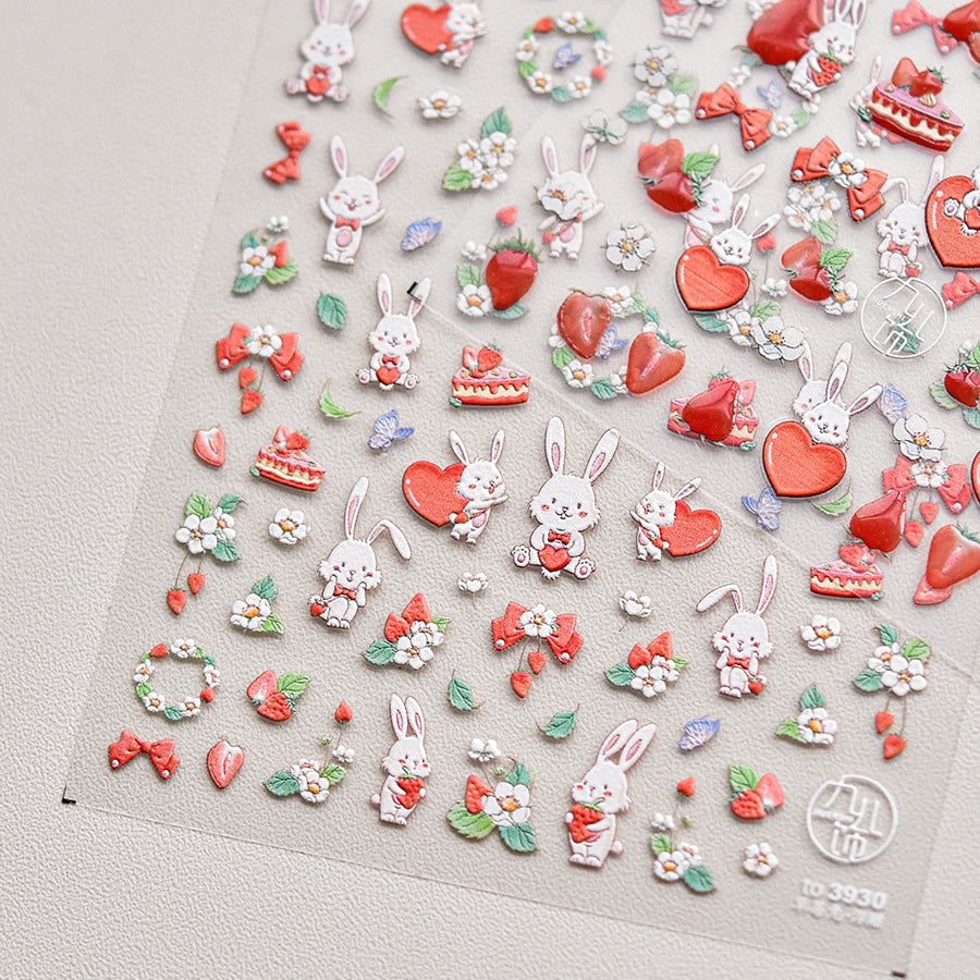 365nails: "Vintage Rabbit Garden" – nail art stickers