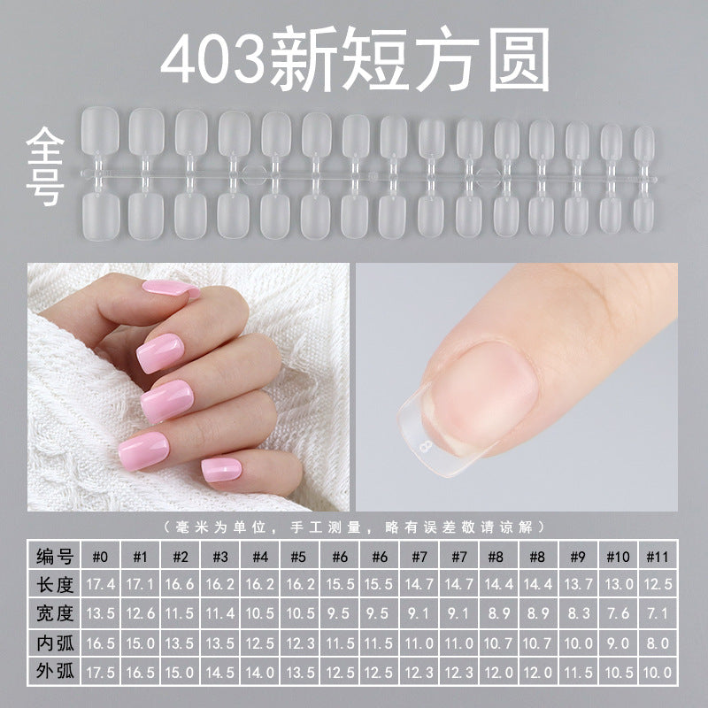 Nail Tips press on nails pads, matte 240 pieces, full stickers, transparent oval trapezoidal non-marking, no-grinding patches, nail pads
